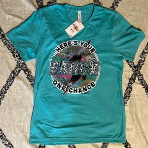 New with tag Bella + Canvas size M Reba Fancy One Chance tee